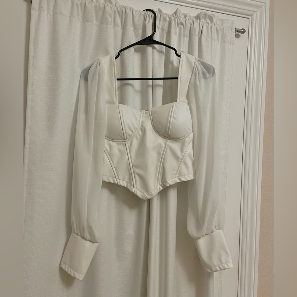 White Corset Top SZ 8